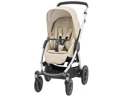 MaxiCosi Stella Cochecito con capota extragrande y neumáticos para exterior, extremadamente manejable y en combinación con el portabebés o el capazo puede usarse desde el nacimiento (0 a 15 kg), color beige beige beige