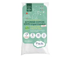 Ptit lit - Protector de colchón de cuna de felpa 100 % algodón 60x120 cm | Greenfirst: Tratamiento vegetal 100 % natural contra los ácaros | 100 % impermeable - Absorbente y Silencioso - Oeko Tex