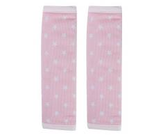 Protector de arneses reversibles para sillas de paseo, grupo 0 o maxicosi y silla de coche. Estrellas rosa