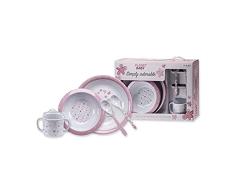 Planet Baby Vajilla Melamina 5 PiezasSimply Adorable - Juegos de Vajilla, unisex