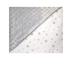 Sevira Kids â Manta para bebÃ© y niÃ±o â Minky â Ultra Suave â Fabricado en Europa â Cuidado fÃ¡cil â Regalo para Nacimiento â Color Gris Estrellas
