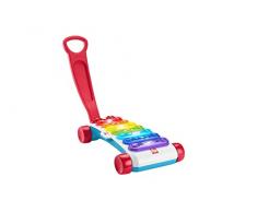 Fisher-Price Xilófono gigante, juguete musical con luces y sonidos para aprendes letras, números y formas, regalo para bebé +9 meses (Mattel HJK38)