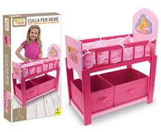 Teorema 40199 - Cuna para muñeca de madera con contenedores de tela