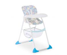 Hauck Sit’n Fold - Trona alta para bebes de 6 meses, respaldo reclinable y gran cesta de almacenaje, mesa de comer desmontable y regulable en altura, plegado fácil y rápido