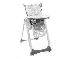 Chicco Polly2Start Trona y Hamaca para Bebés 0 Meses - 3 Años (15 kg), Trona Ajustable, Transformable y Compacta con 4 Ruedas, Respaldo Reclinable - Color Gris (Foxy)