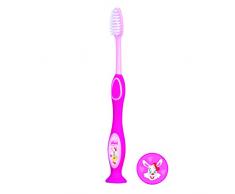 Chicco - Cepillo dental con cerdas extra finas para niños de 3-6 años, color rosa