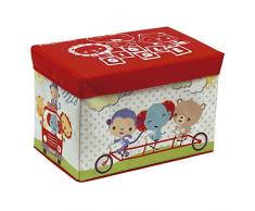 ARDITEX FP10126 Contenedor - Taburete Textil Plegable de 49x31x31cm de Mattel-Fisher-Price