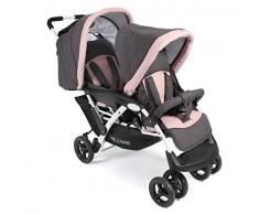CHIC 4 BABY 274 67 Duo - Carrito convertible en hermano (con bolsa de transporte), color rosa y gris
