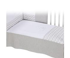 Bolín Bolón Baby - Edredón para cuna, 80 x 130 cm, color gris