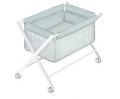 Petit Lazzari Alvin - Minicuna completa, diseño Trend, color verde agua