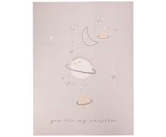 Bimbi Casual Pack 4 Laminas Decoracion 151 Planet 507 04 - Pegatinas de pared, unisex