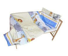 cosing 332 – 019 – 163 Juego de ropa de cama infantil algodón 2 piezas – Safari, color azul