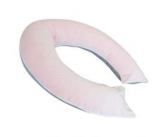 DOMIVA - Cojín de maternidad, bicolor, 180 cm, perla y rosa