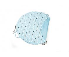 1buy3 - Manta de juegos suave y cómoda, azul bebé + nubes, 120 cm de diámetro