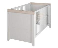 Roba Helene - Cuna convertible en cama infantil con 3 peldaños y una superficie de 70 x 140 cm, estilo rústico moderno
