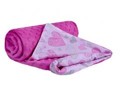 Medi Partners 5902768189551 Minky - Manta para bebé (100% algodón, 75 x 100 cm, doble cara, mullida), color rosa