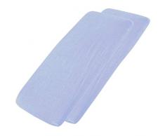 2 x sábana bajera ajustable 100% algodón para cuna 70 x 140 cm azul