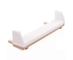 Extensión lateral de cuna de colecho babybay en color natural sin tratamiento con su extensión del colchón para los modelos Maxi y Boxspring