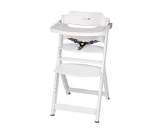 Safety 1st TIMBA - Trona de Madera Evolutiva sin Cojín, desde los 6 Meses hasta los 10 Años, hasta los 30 kg, Color Blanco