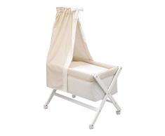 MINICUNA TIJERA MADERA+DOSEL STAR BEIGE 55x87x74 CM