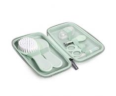Suavinex Neceser Set Manicura Para Bebés +0M. Con Cepillo + Peine + Cepillo Dental + Tijeritas + Lima + Cortaúñas. Color Verde