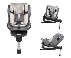 Babify Nova Silla de Coche con dispositivo Inteligente Giratoria 360º – Grupos 0/1/2/3 - Reclinable - Contramarcha hasta grupo 1 - Luces LED - Avisos inteligentes de instalación.