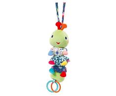 Fehn 055122 Colour Friends Caterpillar - Caja de música para bebé con caja de música integrada y lavable, melodía: canción de cuna de Brahm - Para bebés a partir de 0 meses - Tamaño: 24 cm