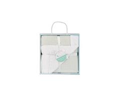Interbaby Manta Nido de Abeja con Borreguito para bebés en Color Verde Menta