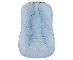 Funda colchoneta universal para grupo 0 o maxi-cosi. Modelo topitos azul. Acolchada