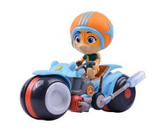 44 Gatos - Lampo con vehículo, Moto del personaje Lampo, incluye figura Lampo 8 cm articulada (Smoby 180210)