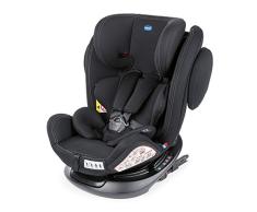Chicco Unico Plus Silla de Coche ISOFIX Giratoria 360° y Reclinable Bebés de 0 - 36 kg, Grupo 0+, 1, 2, 3, Niños de 0 a 12 Años, Fácil Instalar, Reposacabezas Ajustable, Reductor para Bebé, Negro