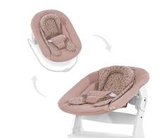 Hauck Alpha 2 en 1 Hamaca Trona, Compatible con Tronas Hauck Alpha Plus y Beta Plus, Hamaca para bebés desde el nacimiento hasta 9 kg, con Reductor de Asiento, Función de Balanceo, Bambi, Rosé