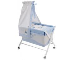 Interbaby 90672 - 01 Juego completo de cuna (incluye dosel, ropa de cama y exterior textiles) blanco madera