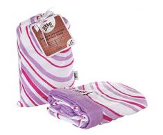 xkko bmb10 0002 a de 2 capas muselina bambú Manta infantil, Bamboo muselina Blanket, incluye bolsa protectora Chen bambú muselina Manta de Bebé, color violeta