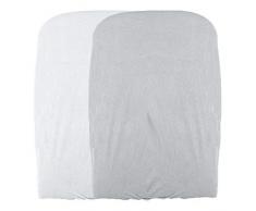Domiva - 1300594 - Juego de 2 fundas de colchón para cambiador (50 x 75 cm), color blanco y perla