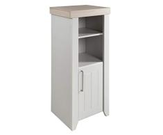 Estantería Roba Helene de estilo rústico moderno, estantería de madera para habitación de bebé y habitación de los niños con tecnología de cierre suave, gris claro, muebles de bebé, muebles para niños