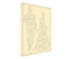 Feel Good Art - Posavasos, diseño tipográfico moderno (tonos neutros), crema, 14.8 x 21 cm