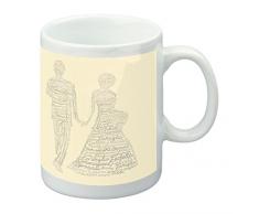 Feel Good Art WEDDING-MUG-01IT - Taza de cerámica con diseño tipográfico Moderno