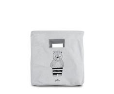 Jollein 580/010 65145 Wild Animals - Caja de almacenaje (lona), color gris