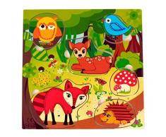 Hess 14903 - Juguete de Madera Mango Puzzle Forest Animals
