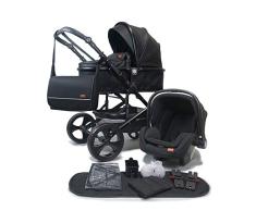 Silla de paseo Pixini Kalani 3en1 Piel sintética Negra