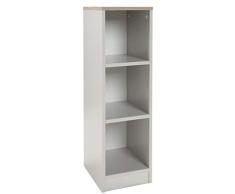 Estantería Roba Helene de estilo rústico moderno, estantería de madera para habitación de bebé y habitación de los niños con tecnología de cierre suave, gris claro, muebles de bebé, muebles para niños