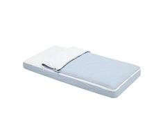 Cambrass - Saco Cuna nórdico con Cremallera - Ropa de Cuna Ajustable con Gomas - Saco de Dormir bebé desenfundable Sirve Tanto para Verano como para Invierno - Forest Azul 60x120x3 cm