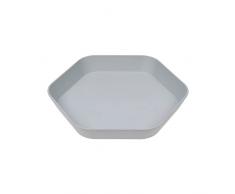LÄSSIG Plato para niños Vajilla para niños sin melamina, sin BPA, de biocomposite/Plate Geo, grey-blue