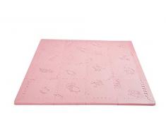 LuBabymats Mini - Alfombra Puzzle de Viaje para bebés, Suelo Extra Acolchado de Foam (EVA). Medida: 110x110 cm. Color Rosa