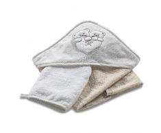 Italbaby - Albornoz con capucha de rizo, 75 x 75 cm, color marfil, 350 g