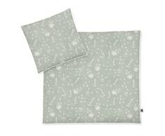 Julius Zöllner Ropa de cama para bebé, 100% algodón orgánico, estándar 100 de OEKO-TEX, fabricada en Alemania, tamaño 80 x 80 + 35 x 40 cm, flor silvestre