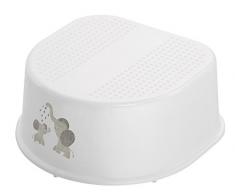 Rotho Babydesign - Taburete infantil, superficie antideslizante y patas blanco Weiß mit Modern Elephants