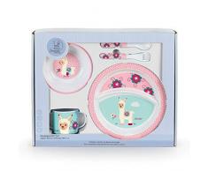 Sterntaler Set de vajilla Chica Emmi, Plato, Cuenco, Cuchara, Tenedor, Taza, Edad:Para bebés a partir de 6 eses, Rosa