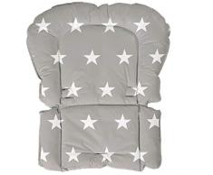 roba Cojín de Trona Little Stars - Impermeable y sin Ftalatos - Reductor de Asiento - Estampado de Estrella - Gris